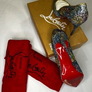 Christian Louboutin Women's Pigalle Pumps Glitter 120